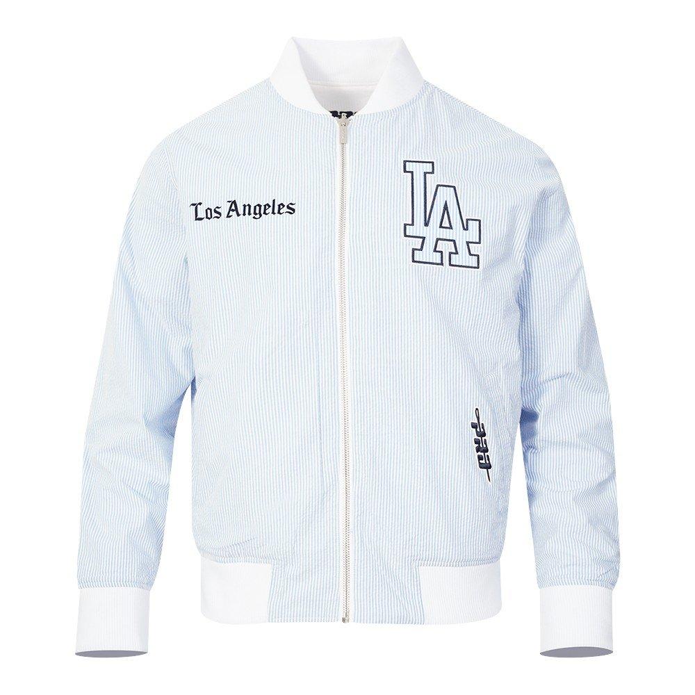 Pro Standard Men's MLB Los Angeles Dodgers Country Club Seersucker Jacket - Seersucker Blue - SEERSUCKER BLUE